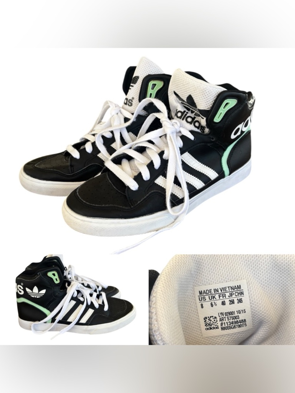 Adidas Extaball Originals High-Top Sneakers - Picture 1 of 9